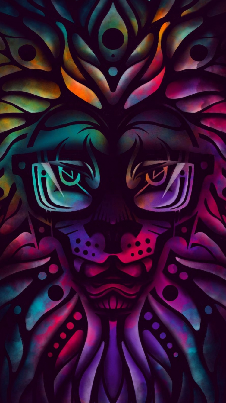 Psychedelic Art, Ringtone, Purple, Painting, Art. Wallpaper in 750x1334 Resolution