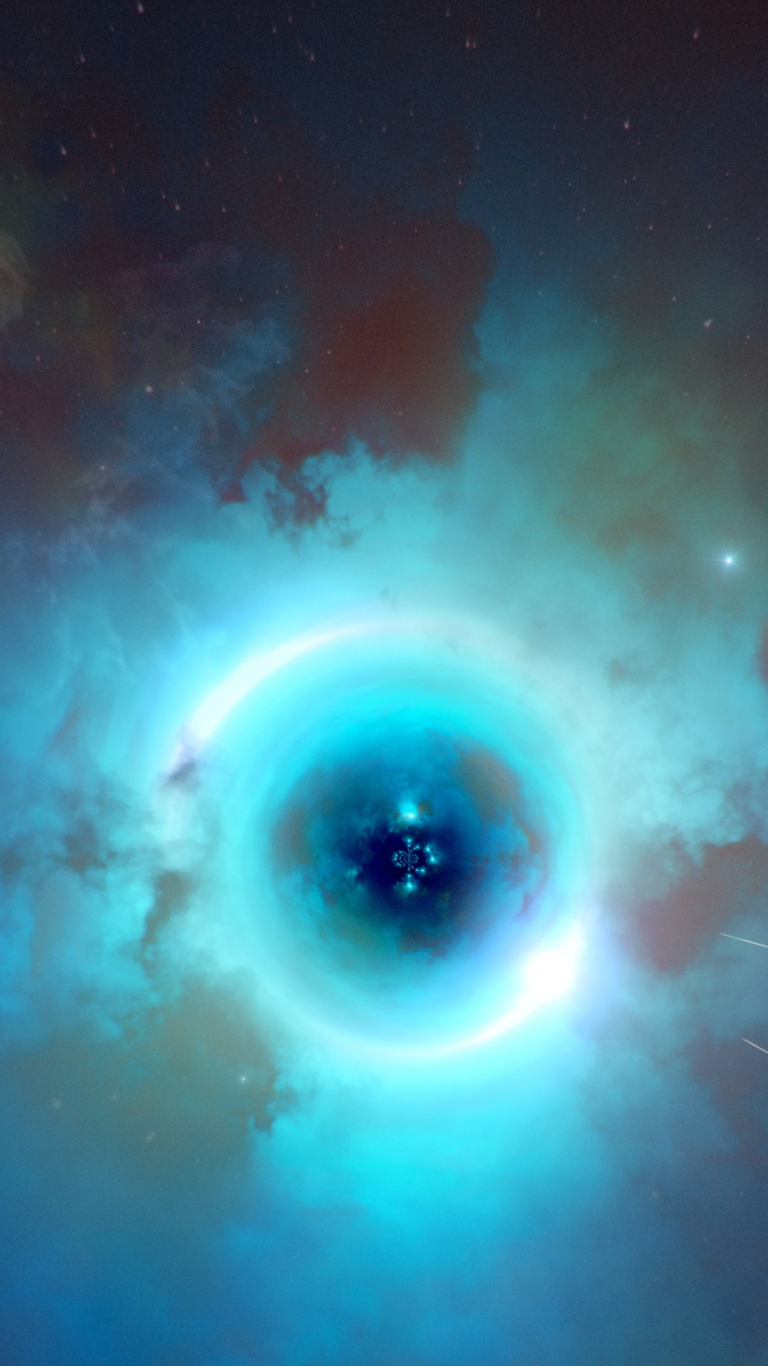 Illustration de la Galaxie Bleue et Blanche. Wallpaper in 1080x1920 Resolution