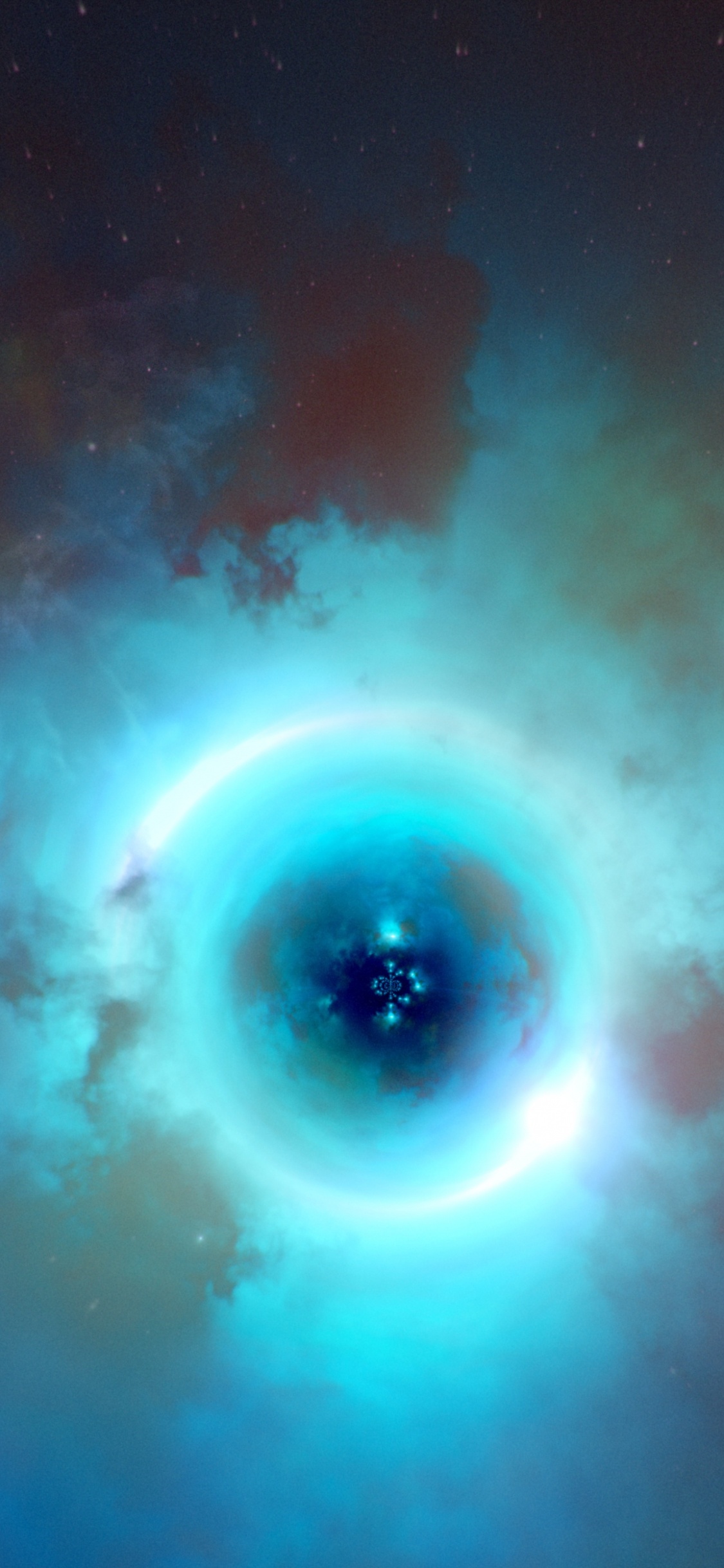 Illustration de la Galaxie Bleue et Blanche. Wallpaper in 1125x2436 Resolution