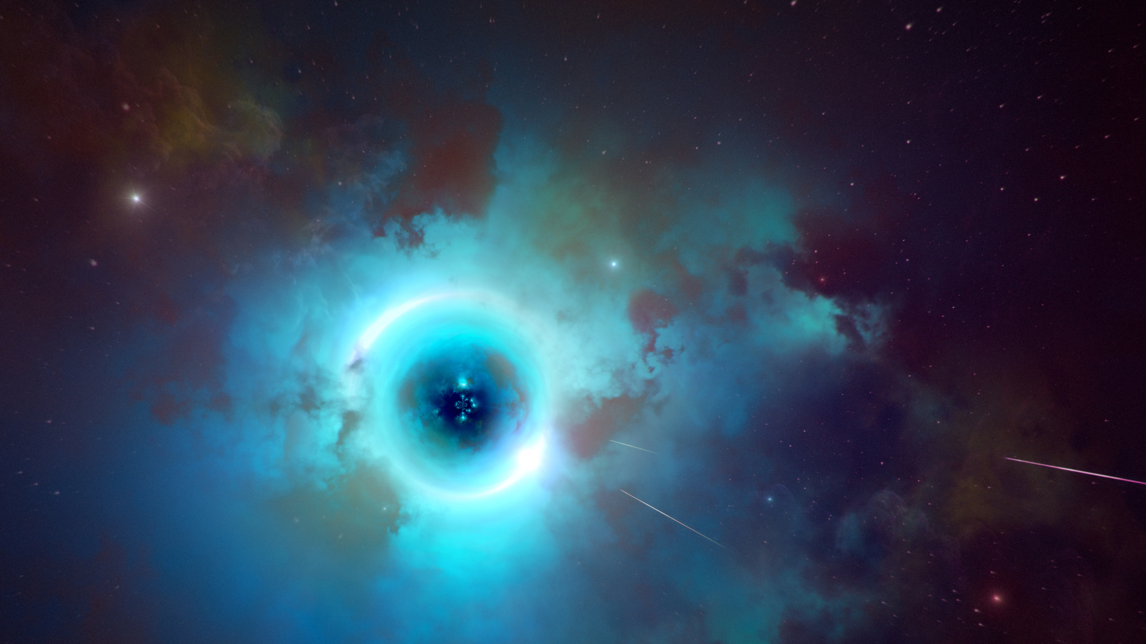 Illustration de la Galaxie Bleue et Blanche. Wallpaper in 3840x2160 Resolution