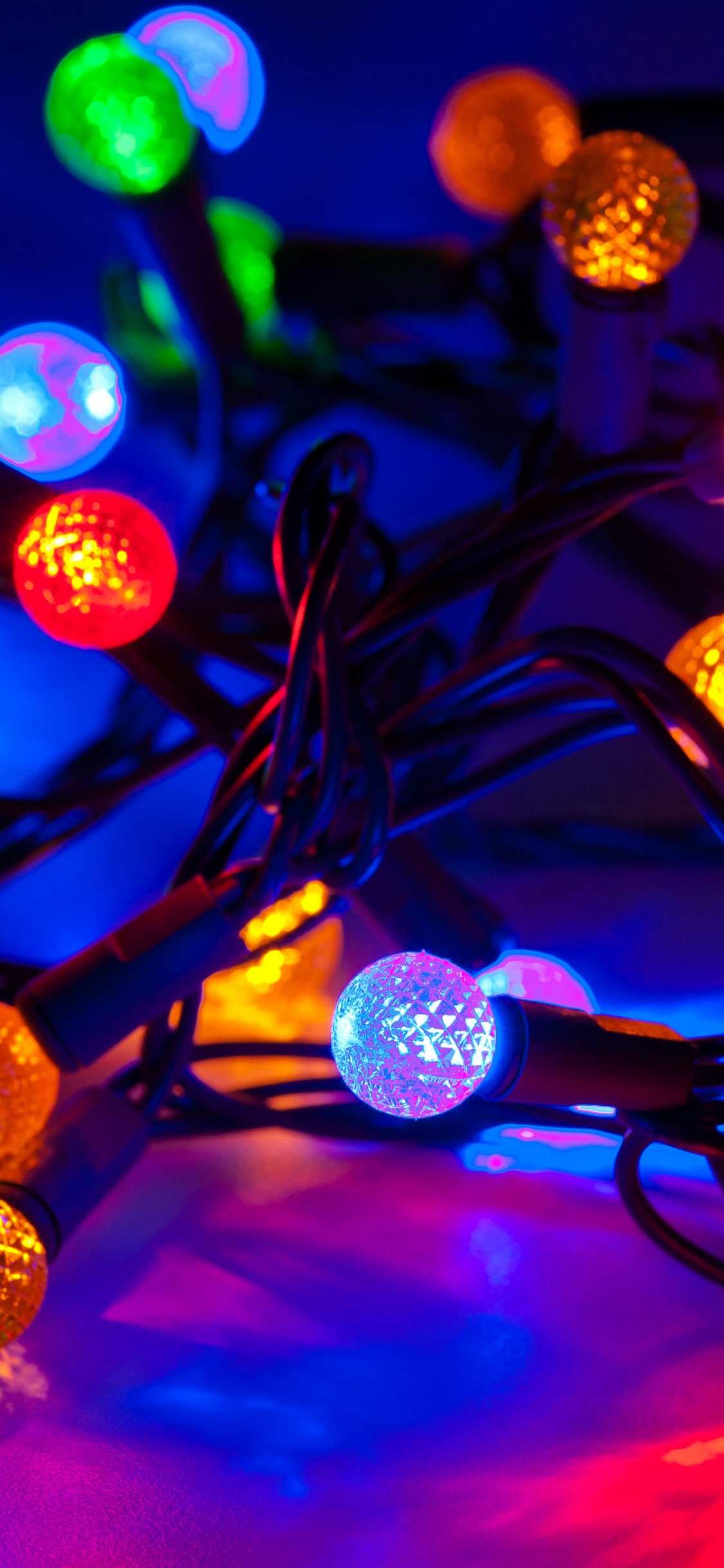 圣诞彩灯, 圣诞节那天, 光, 圣诞装饰, 发光二极管 壁纸 1125x2436 允许