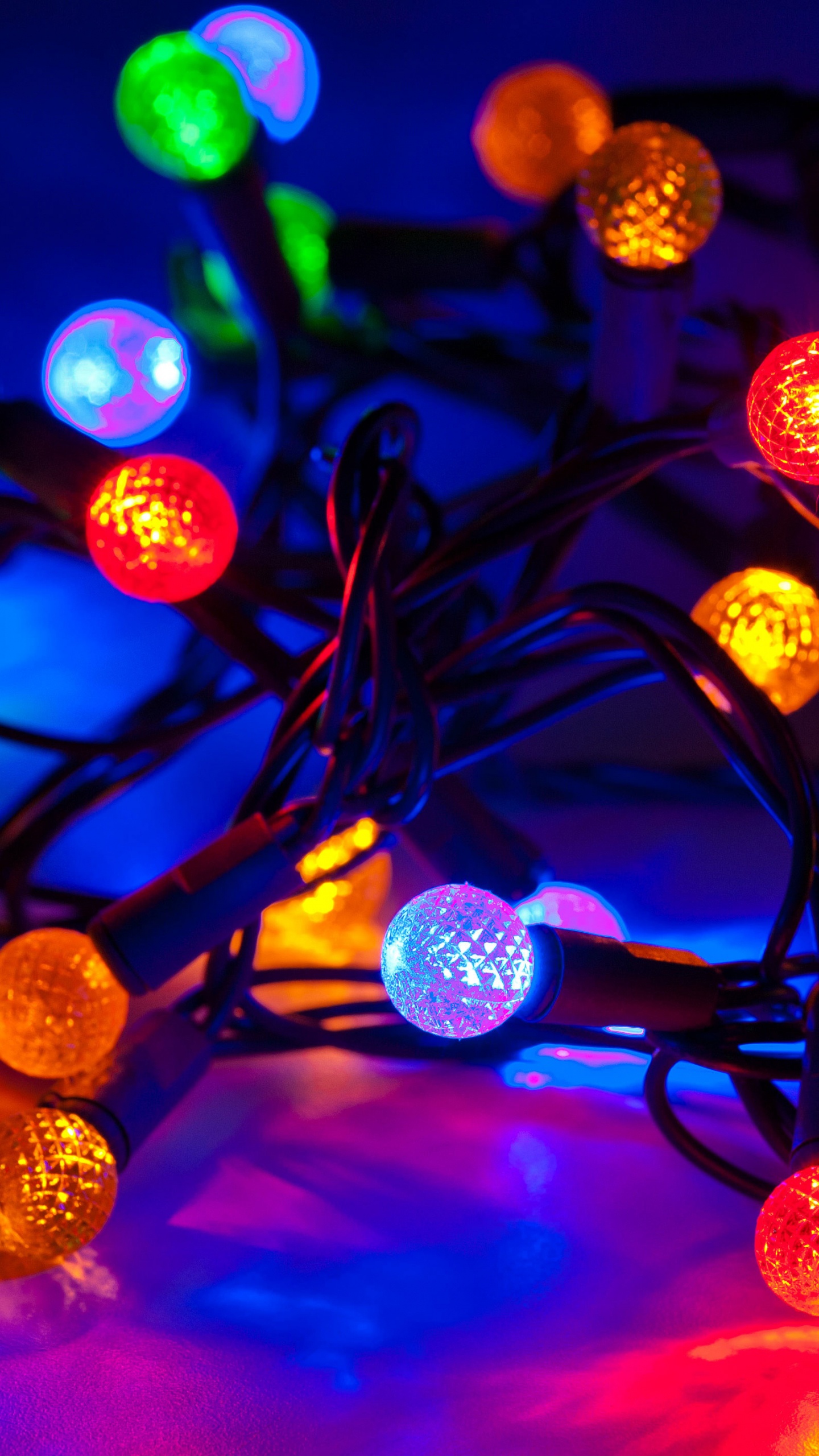 圣诞彩灯, 圣诞节那天, 光, 圣诞装饰, 发光二极管 壁纸 1440x2560 允许