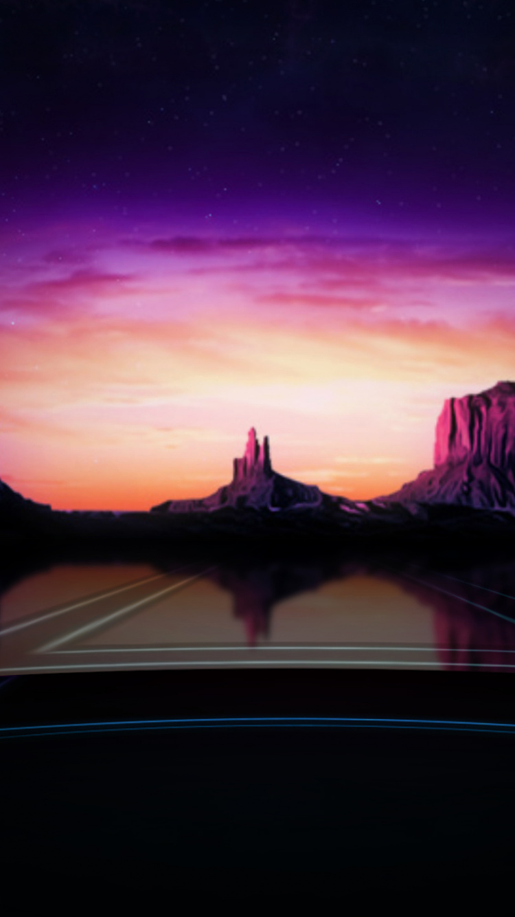 Silhouette de Pont Pendant le Coucher du Soleil. Wallpaper in 750x1334 Resolution