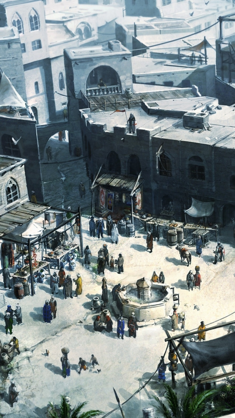 Menschen, Die Tagsüber Auf Der Straße in Der Nähe Von Gebäuden Gehen. Wallpaper in 750x1334 Resolution