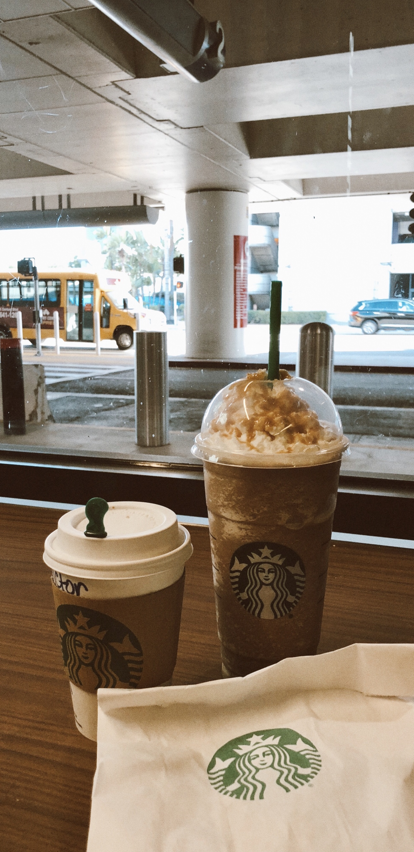 Starbucks, Floor, Flooring, Interior Design, Ceiling. Wallpaper in 1440x2960 Resolution