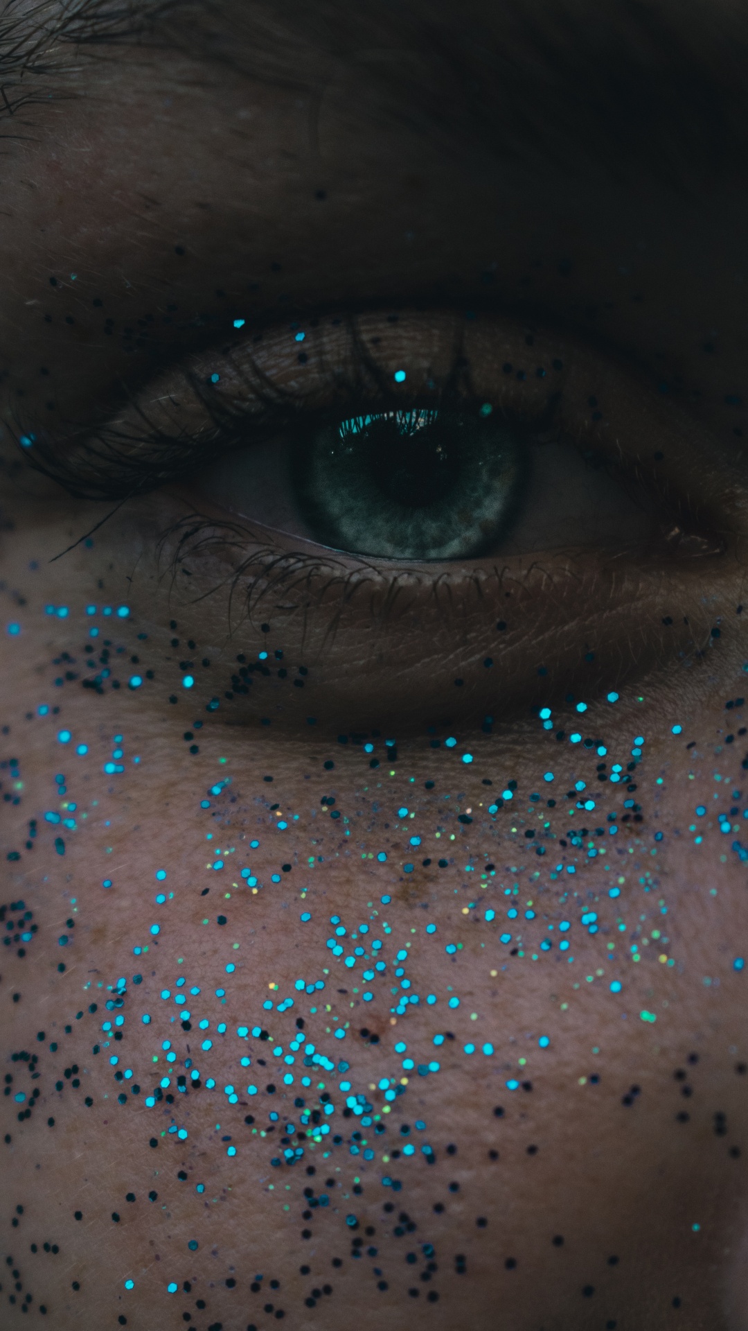 Persons Eye With Blue Eyes. Wallpaper in 1080x1920 Resolution