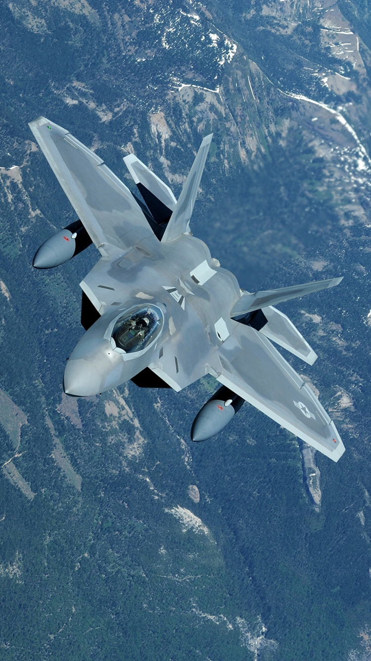 Avión a Reacción Blanco Volando Sobre la Montaña Azul y Blanca. Wallpaper in 750x1334 Resolution