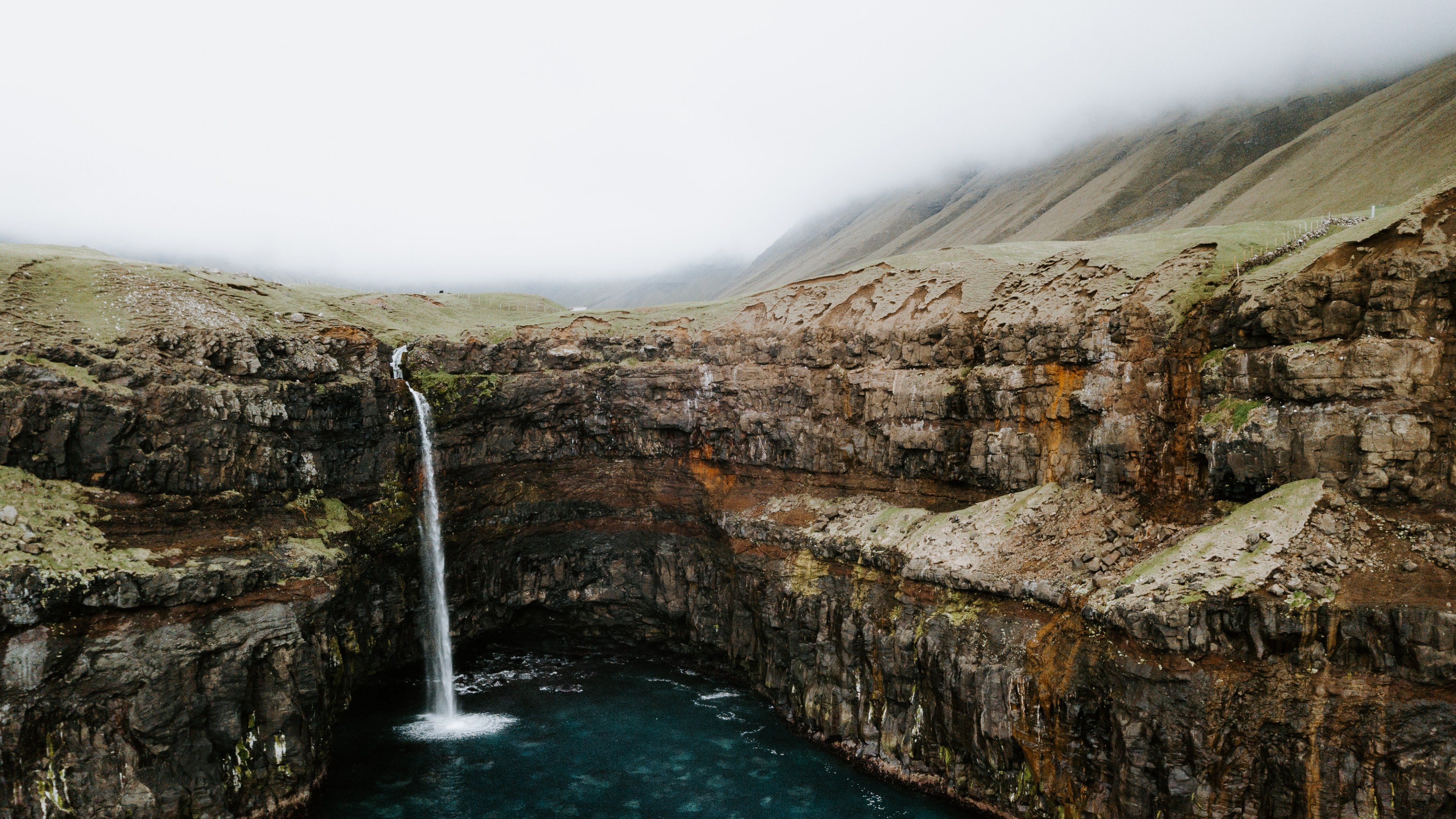 Wasser, Wasserressourcen, Rock, Meer, Wasserlauf. Wallpaper in 3840x2160 Resolution