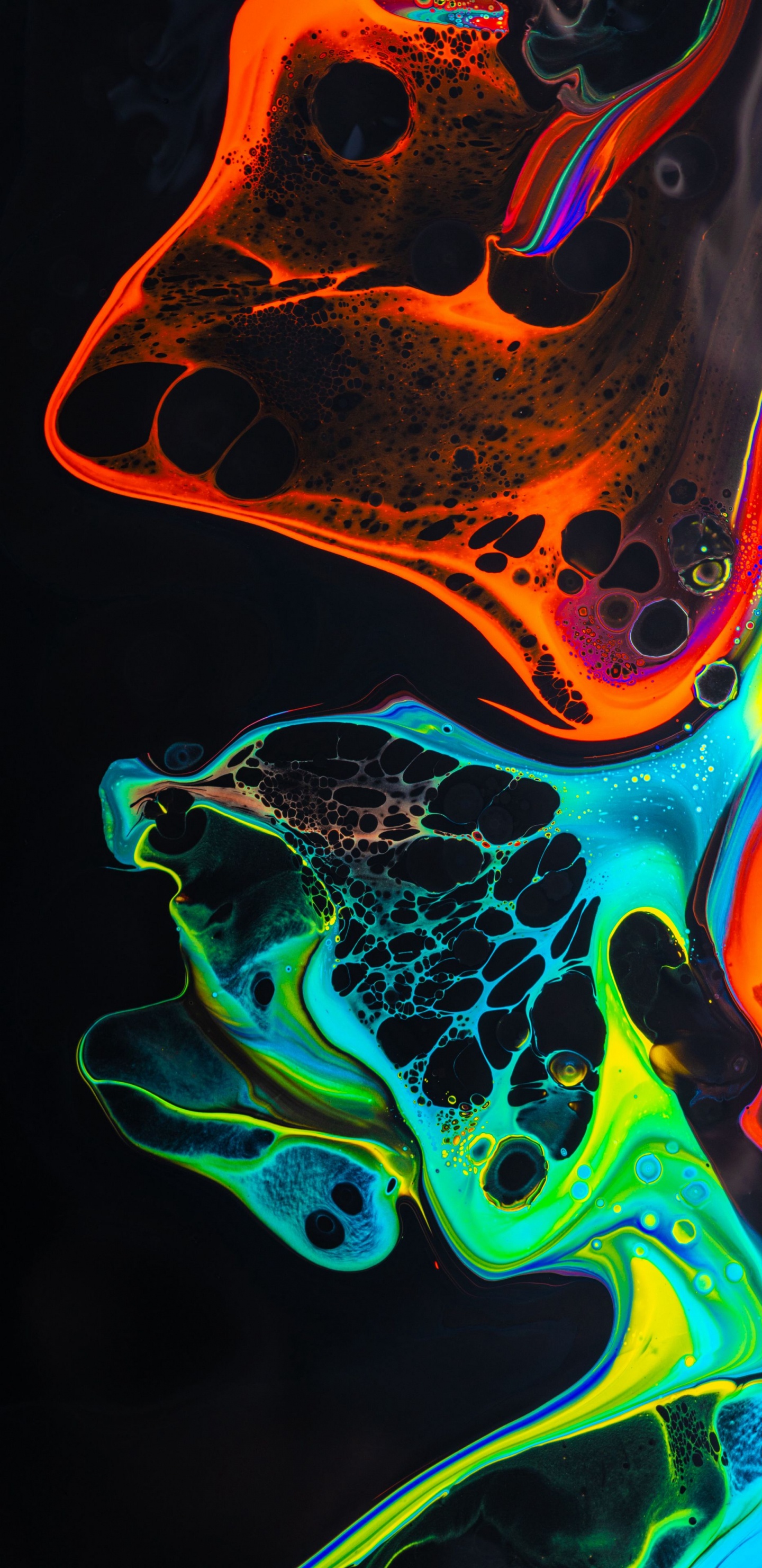 Licht, Blau, Schwarz, Flüssigkeit, Kunst. Wallpaper in 1440x2960 Resolution