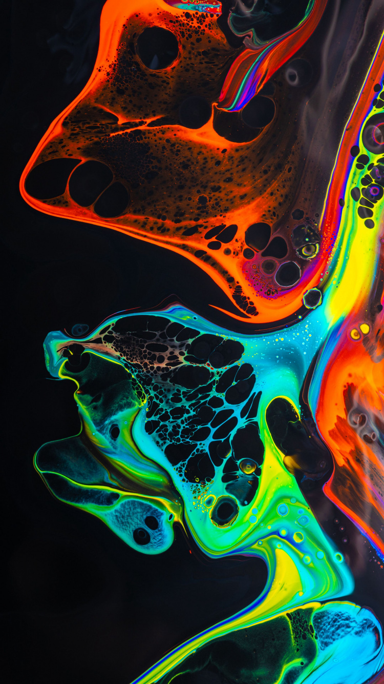 Lumière, Blue, Noir, Fluide, Liquid. Wallpaper in 750x1334 Resolution