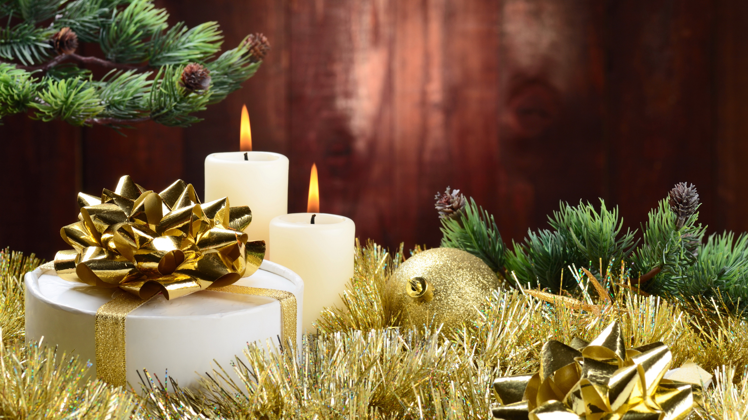 Weihnachten, Neujahr, Baum, Weihnachtsdekoration, Fir. Wallpaper in 2560x1440 Resolution