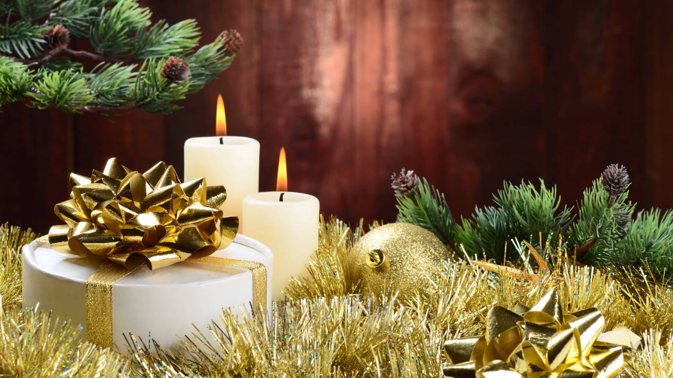 Christmas Day, New Year, Tree, Christmas Decoration, Fir. Wallpaper in 1366x768 Resolution