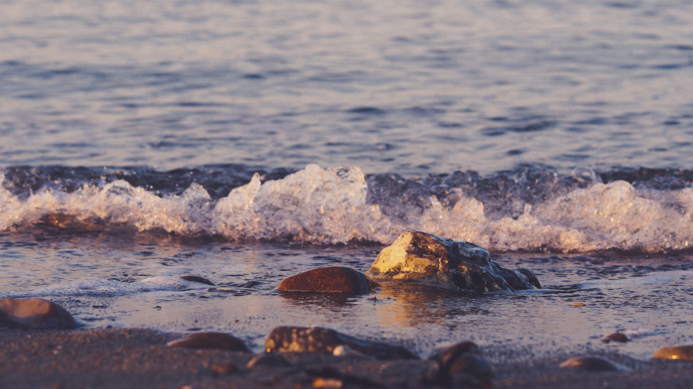 Playa, Mar, Agua, Oceano, el Viento de la Onda. Wallpaper in 1366x768 Resolution