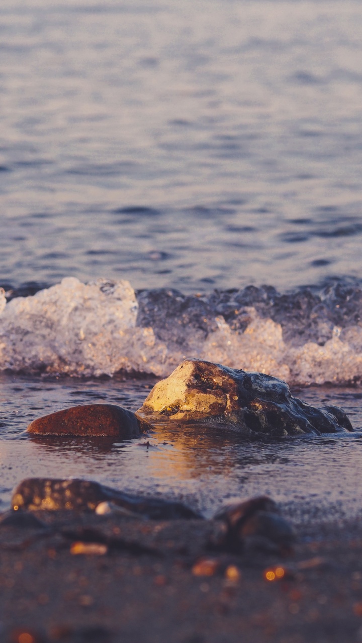 Plage, Mer, Eau, le Vent Vague, Rock. Wallpaper in 720x1280 Resolution
