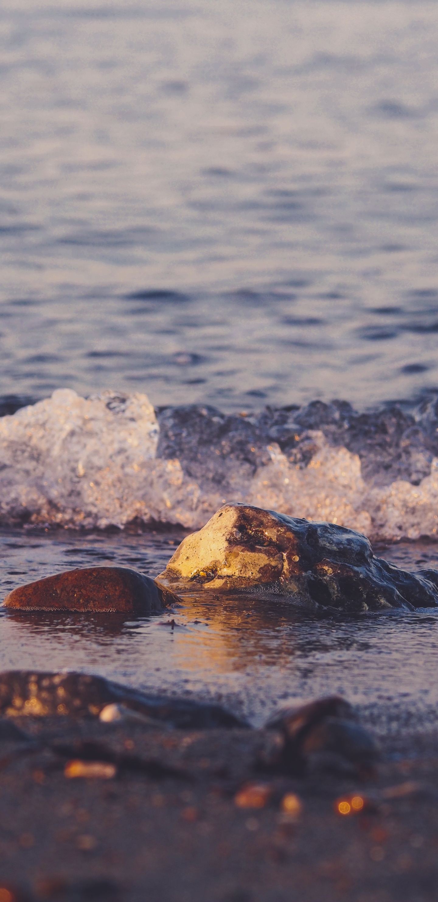 Beach, Sea, Wave, Water, Ocean. Wallpaper in 1440x2960 Resolution