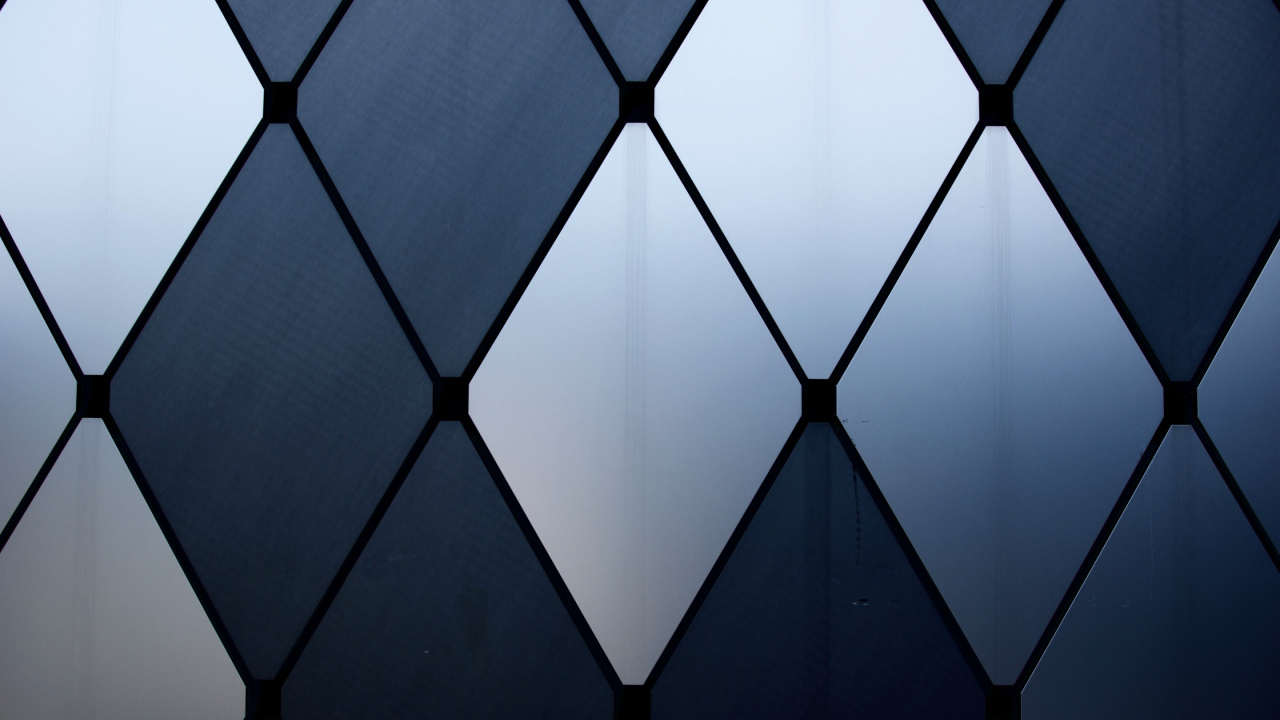 Blue and Black Diamond Pattern. Wallpaper in 1280x720 Resolution