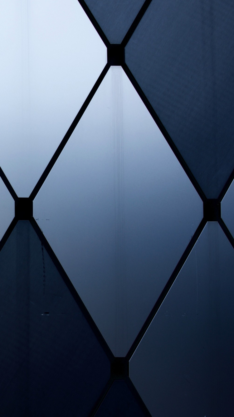 Blue and Black Diamond Pattern. Wallpaper in 750x1334 Resolution