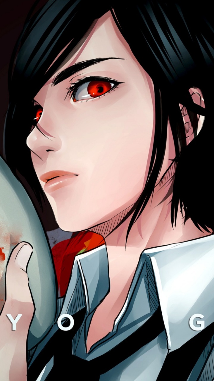 Black Haired Woman Anime Character. Wallpaper in 720x1280 Resolution