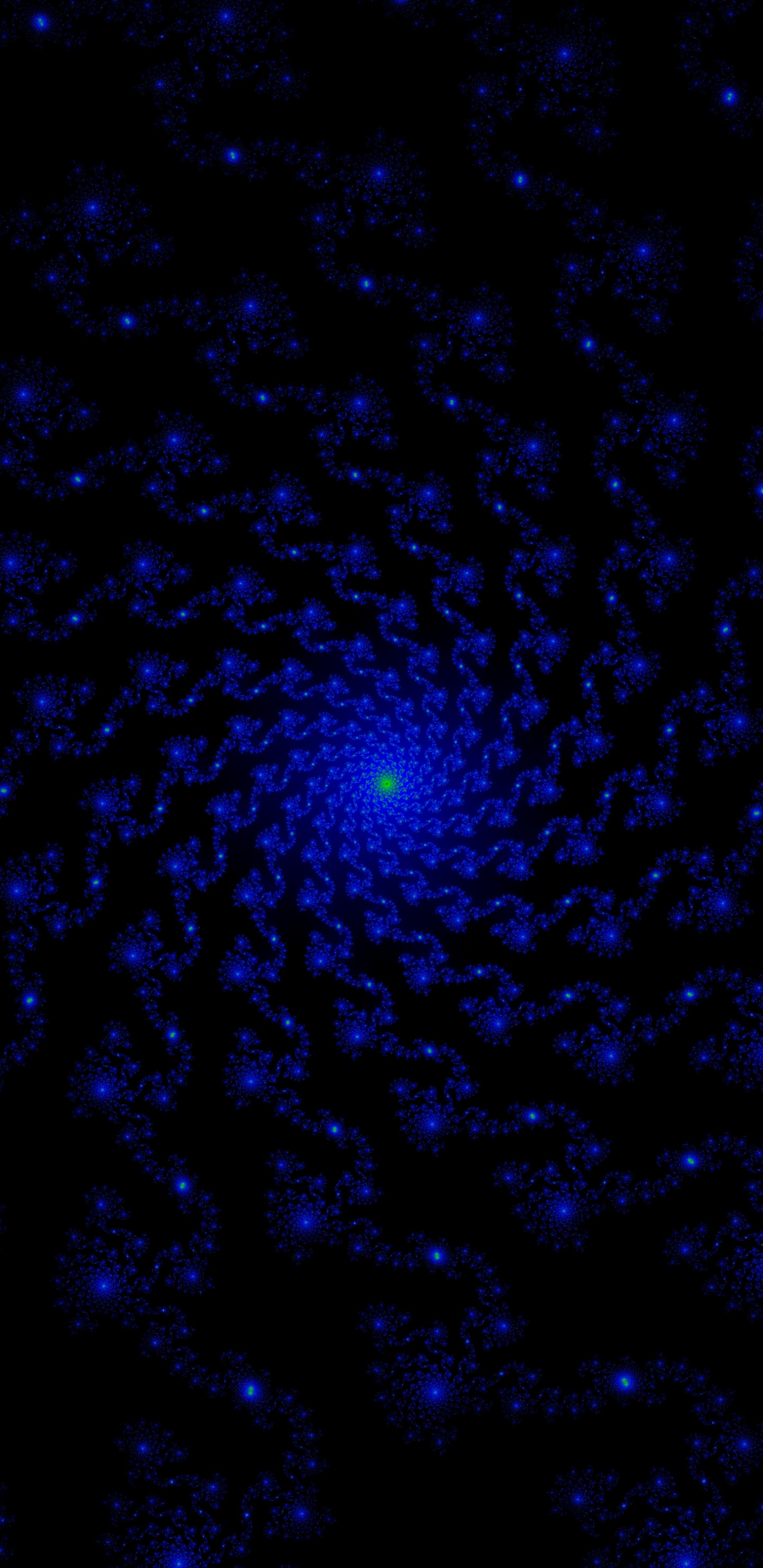 Luz Azul y Blanca Sobre Fondo Negro. Wallpaper in 1440x2960 Resolution