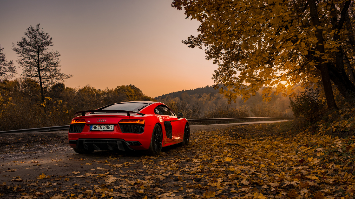 Red and Black Porsche 911 on Dirt Road During Daytime. Wallpaper in 1366x768 Resolution