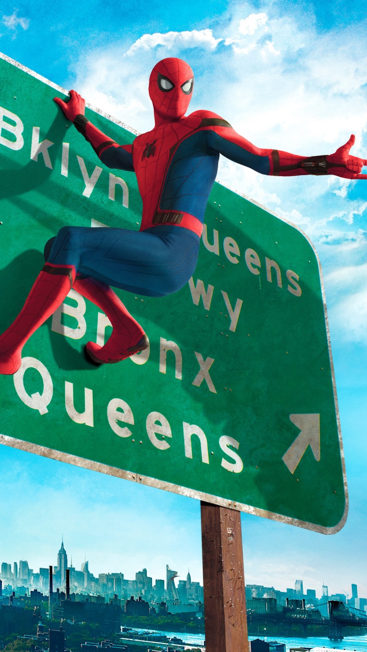 Marvel, Spider Man Homecoming Queens Poster, Spider-man, Iron Man, Adrian Toomes. Wallpaper in 720x1280 Resolution