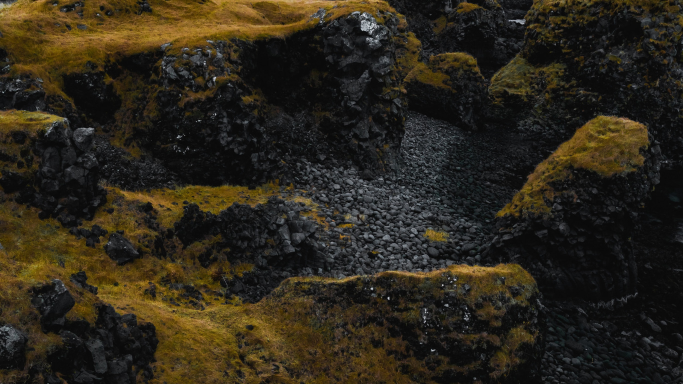 Tundra, Ridge, Colina, Afloramiento, Campo de Lava. Wallpaper in 1366x768 Resolution