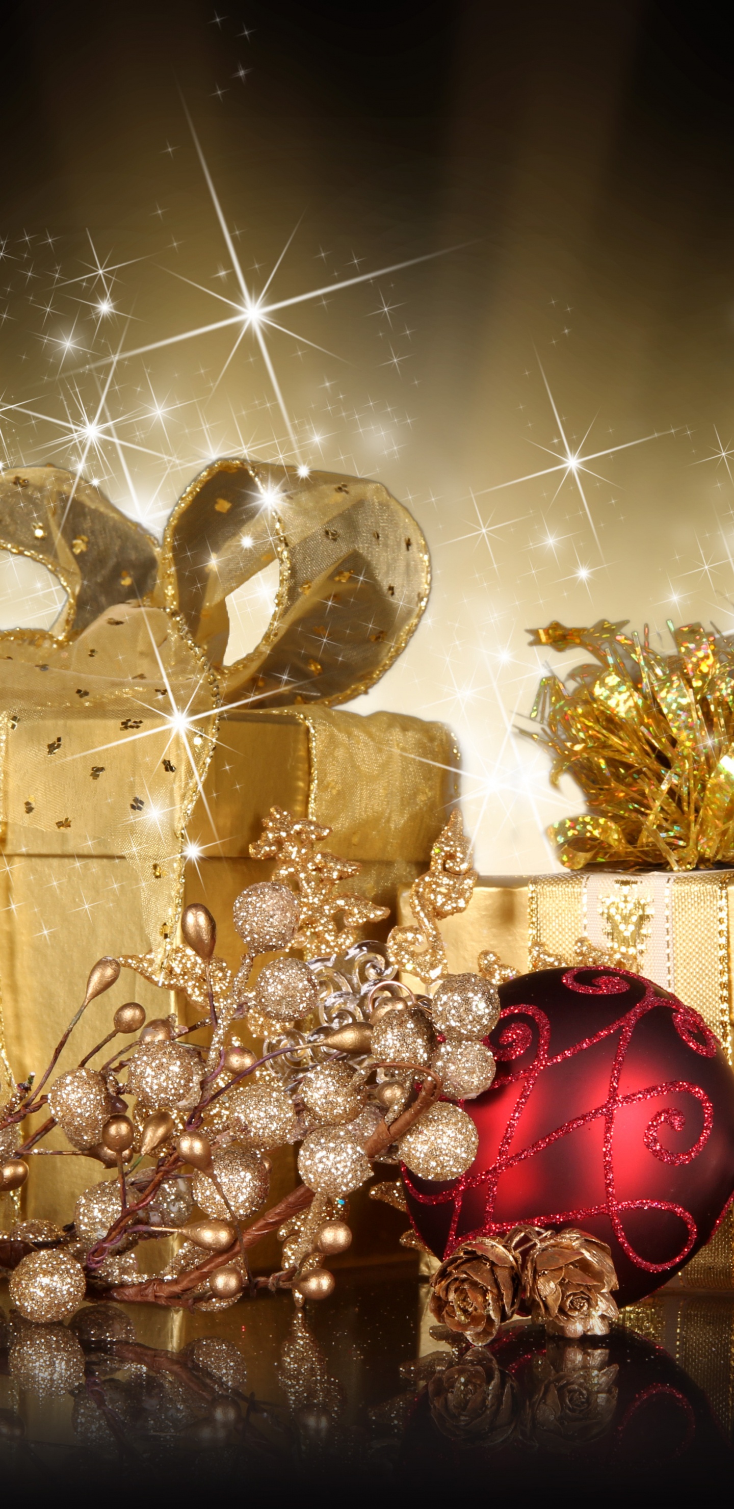 Weihnachtsdekoration, Innenarchitektur, Heiligabend, Weihnachtsgeschenk, Silvester. Wallpaper in 1440x2960 Resolution