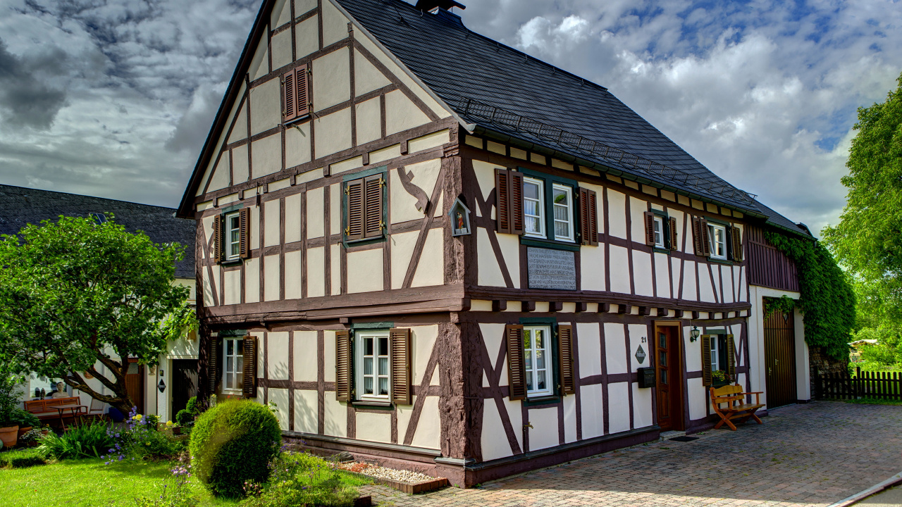 的房子, 正面, 酒店, 房地产, 农舍 壁纸 1280x720 允许