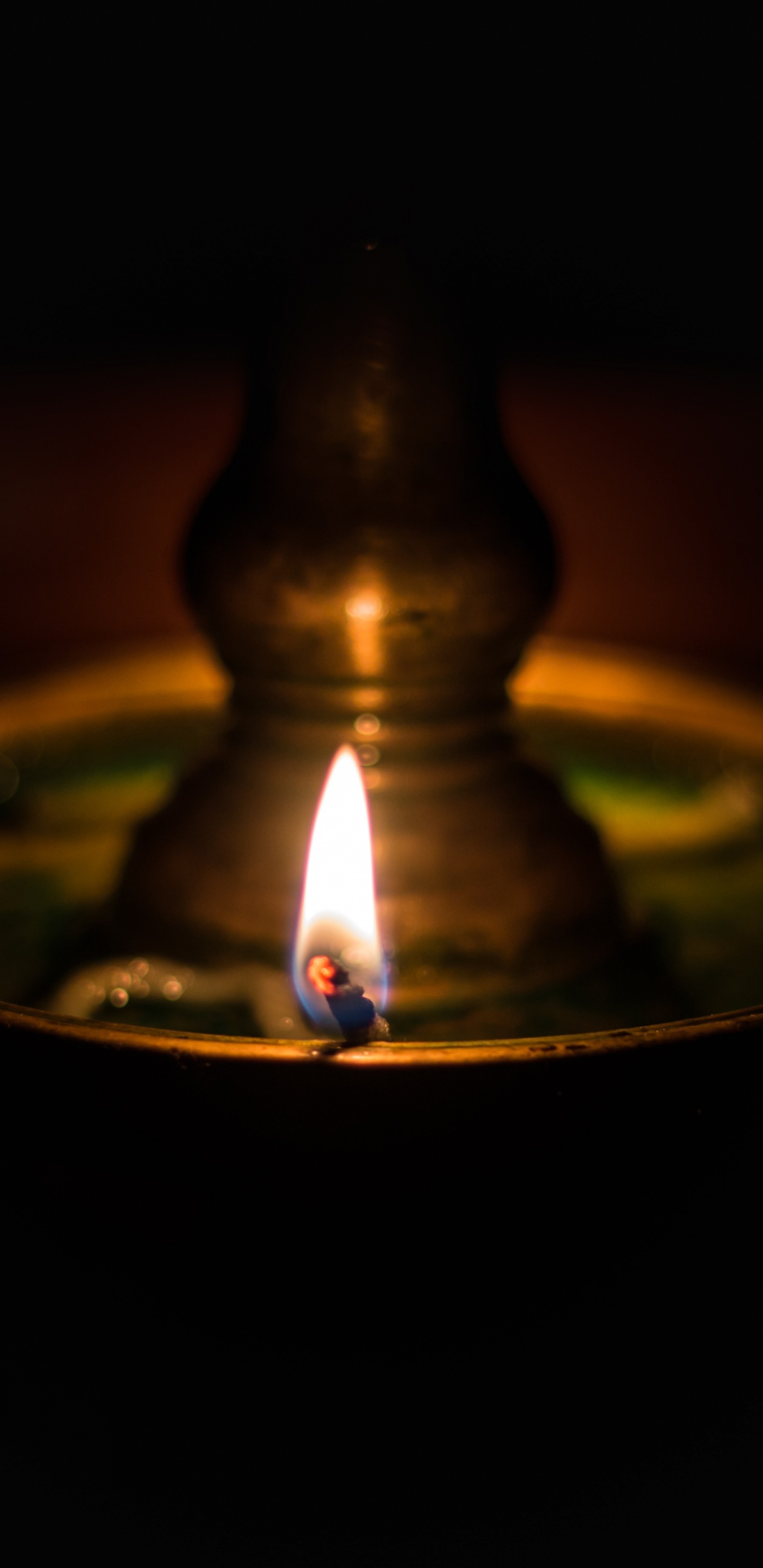 蜡烛芯, 灯, 油灯, 光, 火焰 壁纸 1440x2960 允许