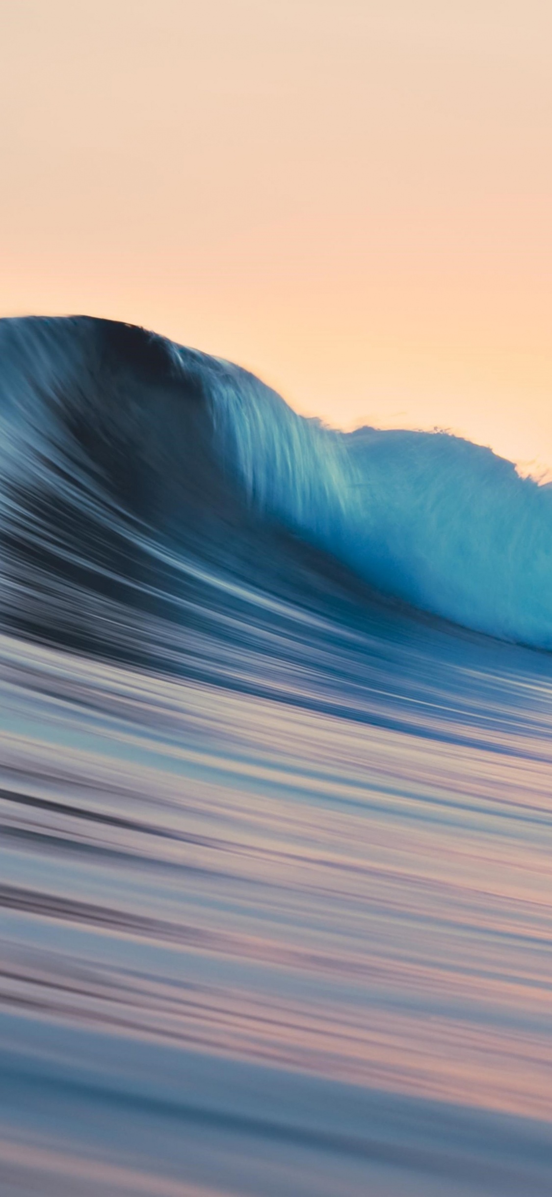 Apple, Welle, Blau, Wind Welle, Meer. Wallpaper in 1125x2436 Resolution