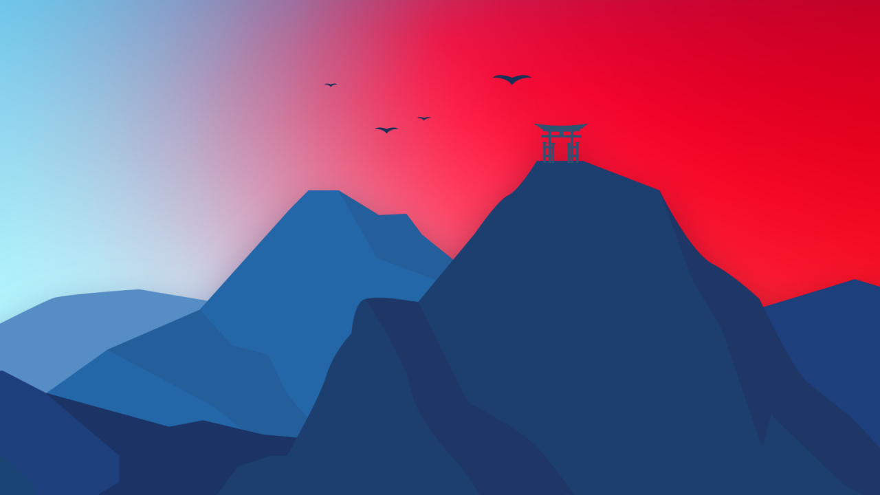 Atmosphère, Oiseau, Pente, Colline, Horizon. Wallpaper in 1280x720 Resolution