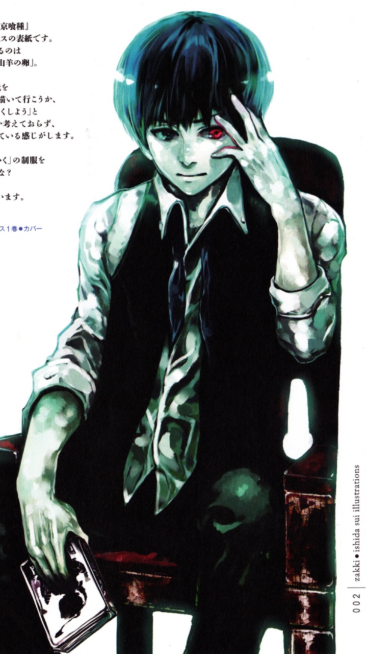 肯kaneki, 东京食尸鬼, 食尸鬼, Zakki, 虚构的人物 壁纸 720x1280 允许