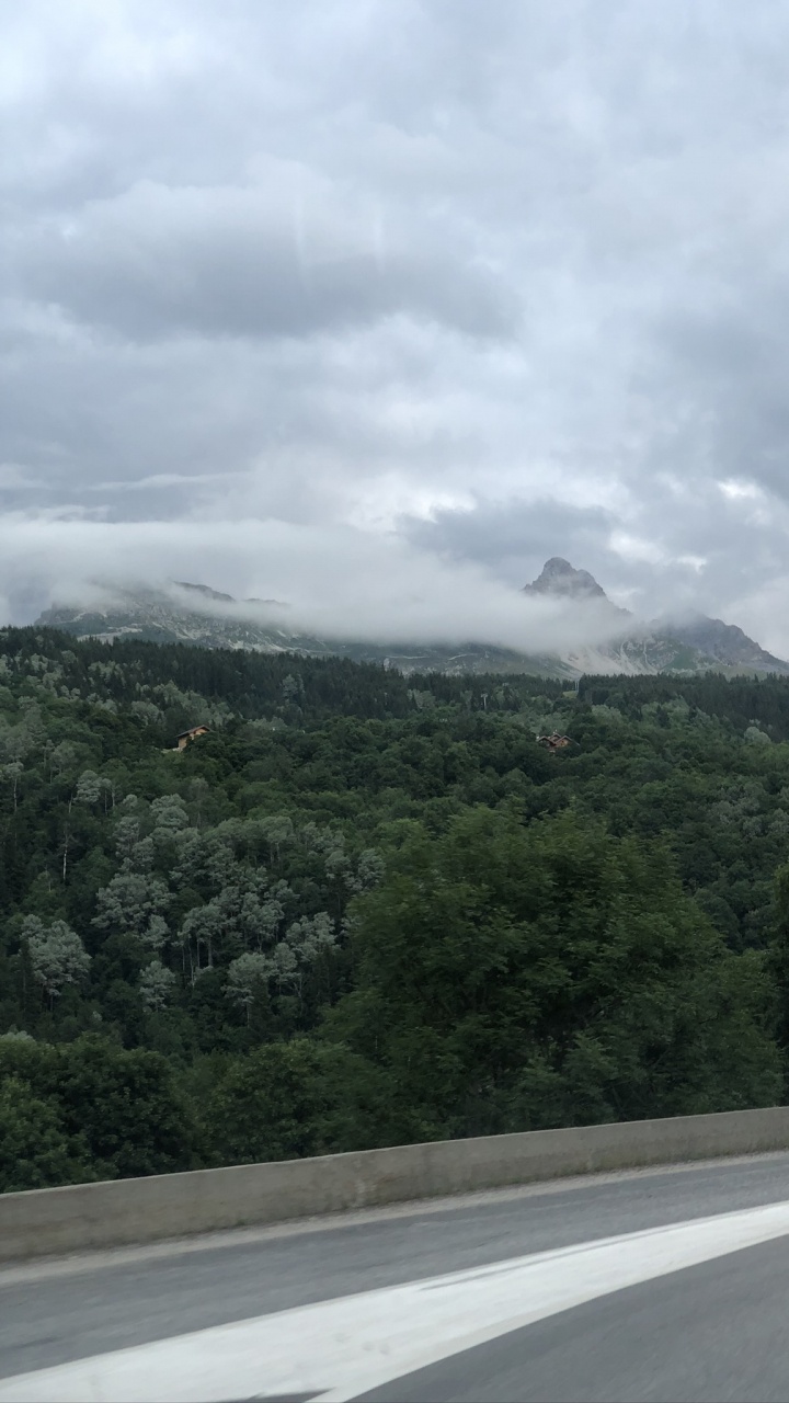 Road, Vegetation, Road Surface, Cloud, Mountainous Landforms. Wallpaper in 720x1280 Resolution