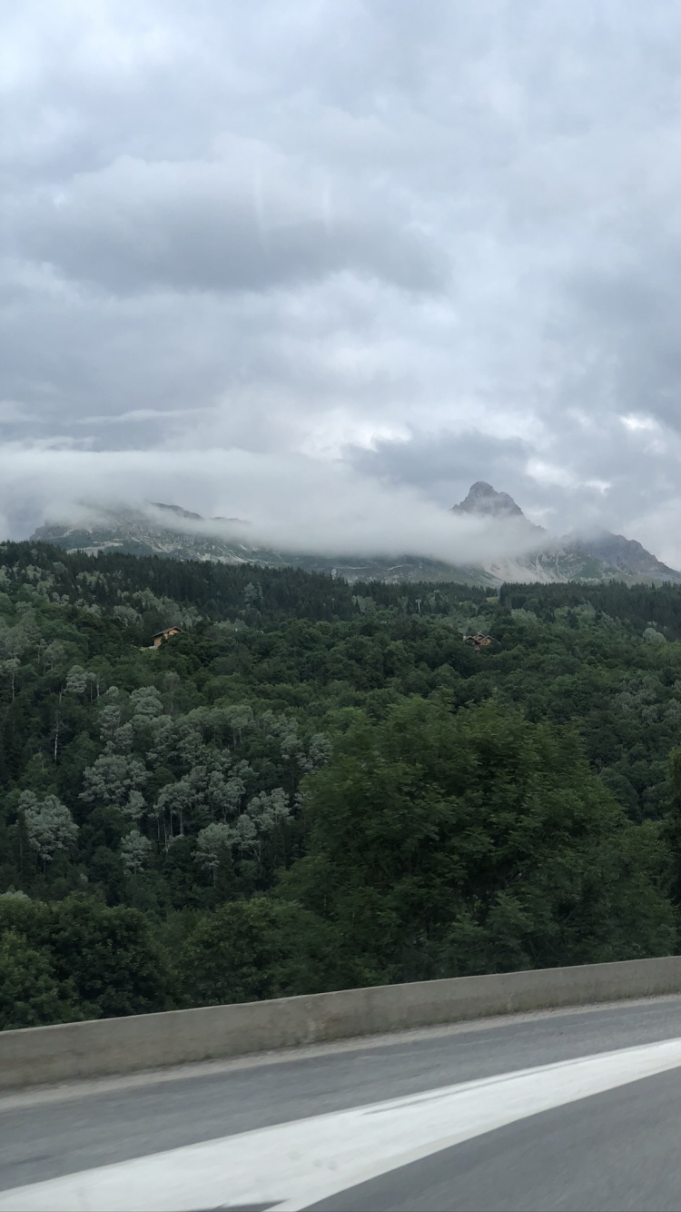 植被, 多山的地貌, 基础设施, 沥青, 高地 壁纸 750x1334 允许