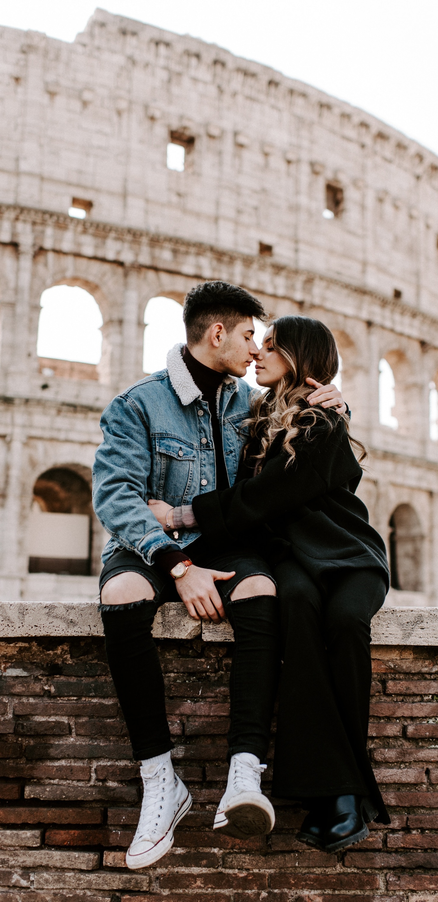 罗马竞技场, 浪漫, 蜜月, 相互作用, 爱情 壁纸 1440x2960 允许