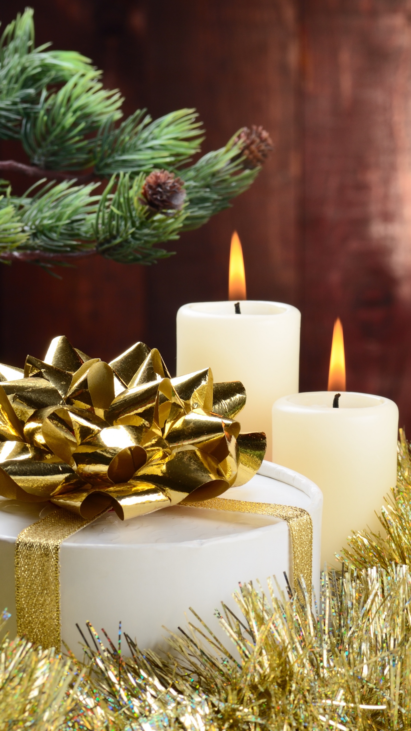 Decoración de la Navidad, Navidad, el Pino de la Familia, Animando, Pino. Wallpaper in 1440x2560 Resolution