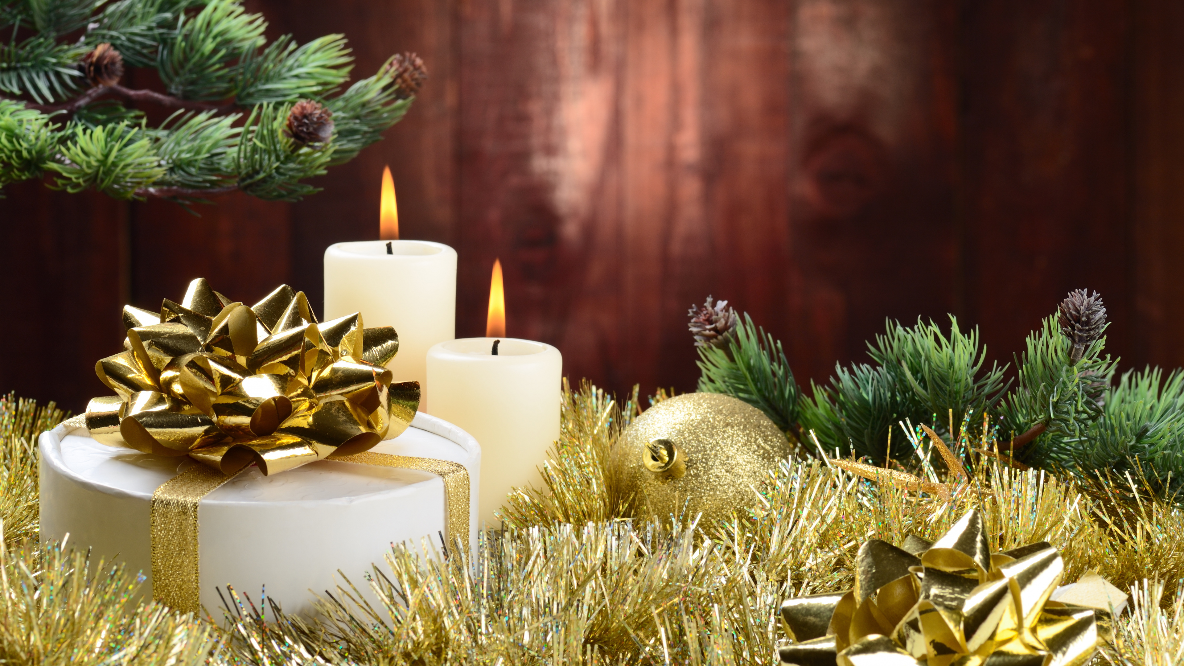 Decoración de la Navidad, Navidad, el Pino de la Familia, Animando, Pino. Wallpaper in 3840x2160 Resolution