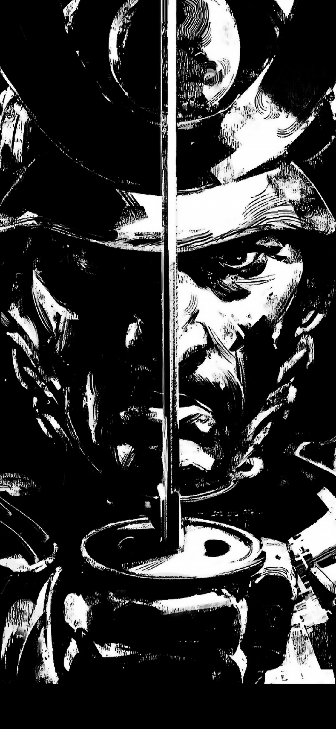 概念艺术, 黑色的, 艺术, 帽子, 绘画 壁纸 1125x2436 允许