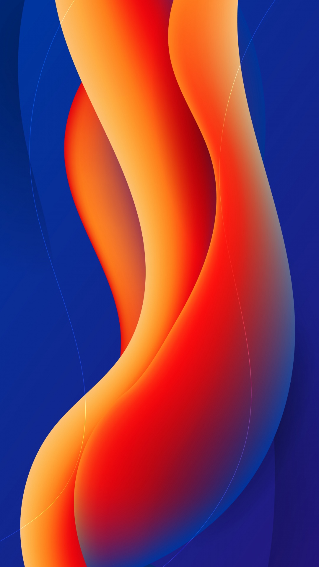 Art, Graphic Design, M-027, Blue, Orange. Wallpaper in 1080x1920 Resolution