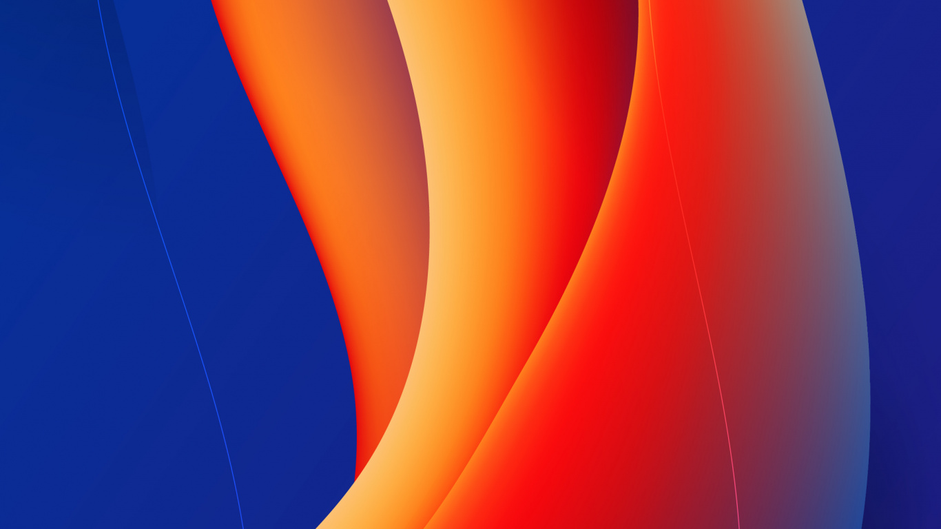 Art, Graphisme, M-027, Blue, Orange. Wallpaper in 1366x768 Resolution