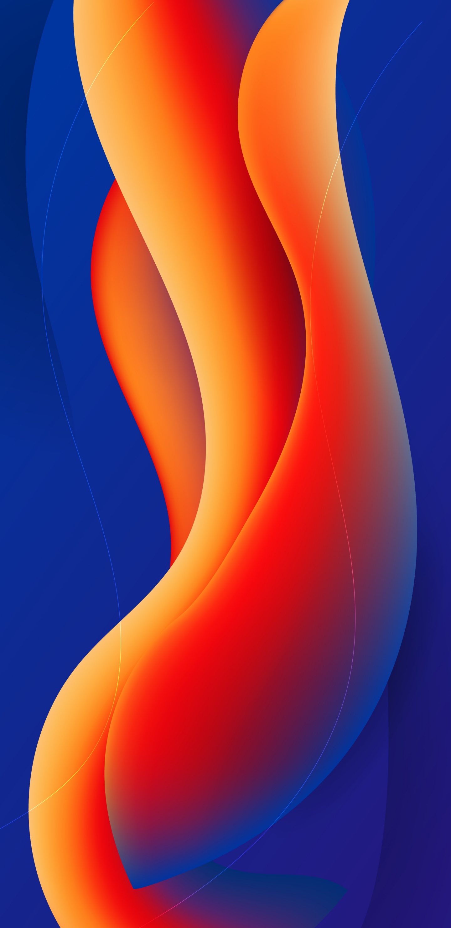 Art, Graphisme, M-027, Blue, Orange. Wallpaper in 1440x2960 Resolution