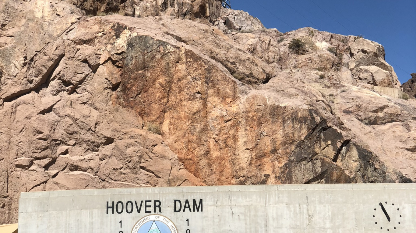 Hoover-Staudamm, Rock, Wahrzeichen, BedRock, Piste. Wallpaper in 1366x768 Resolution