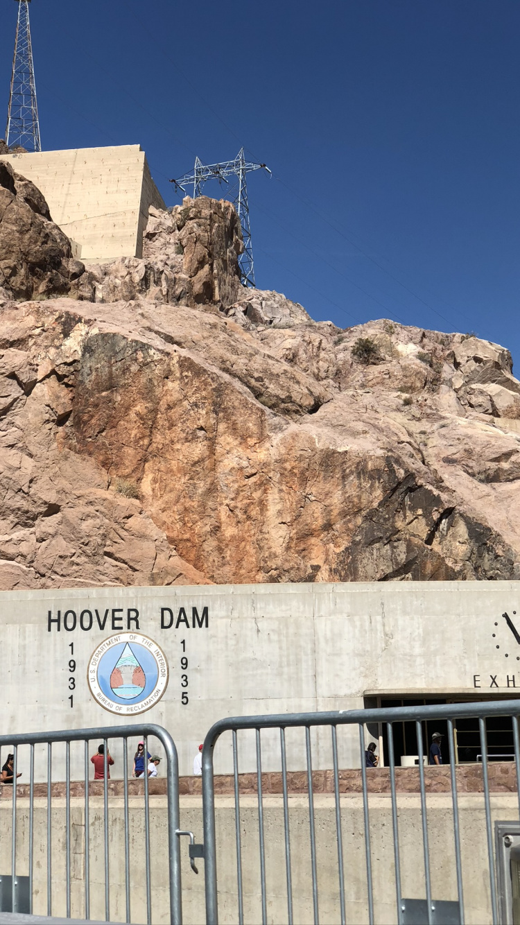 Hoover-Staudamm, Rock, Wahrzeichen, BedRock, Piste. Wallpaper in 750x1334 Resolution