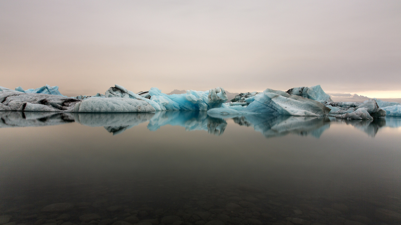 Glaciar, Vatnajokull, Glaciar de la Cueva, Fiordo, Lago de Origen Glaciar. Wallpaper in 1280x720 Resolution