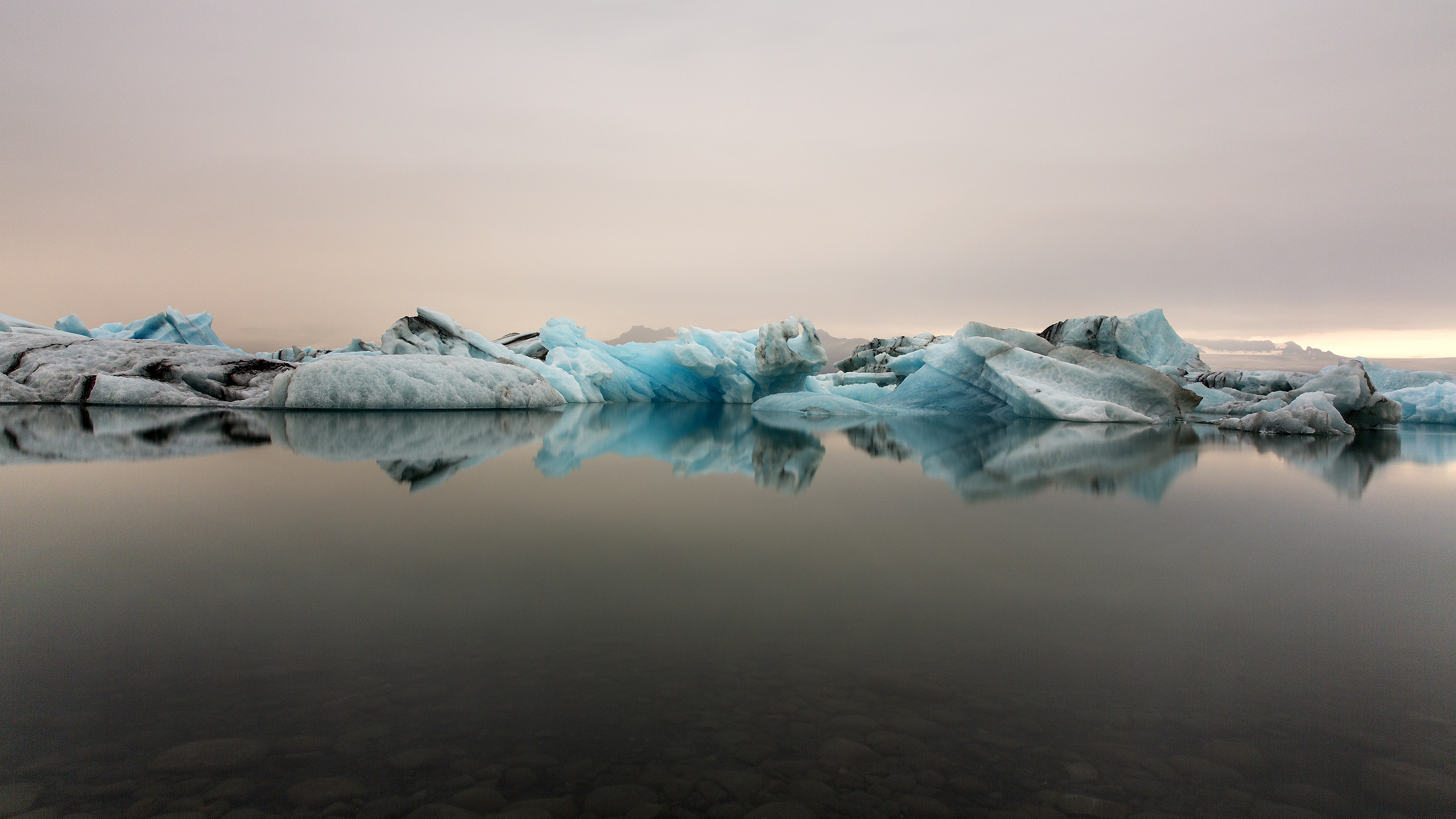 Glaciar, Vatnajokull, Glaciar de la Cueva, Fiordo, Lago de Origen Glaciar. Wallpaper in 3840x2160 Resolution