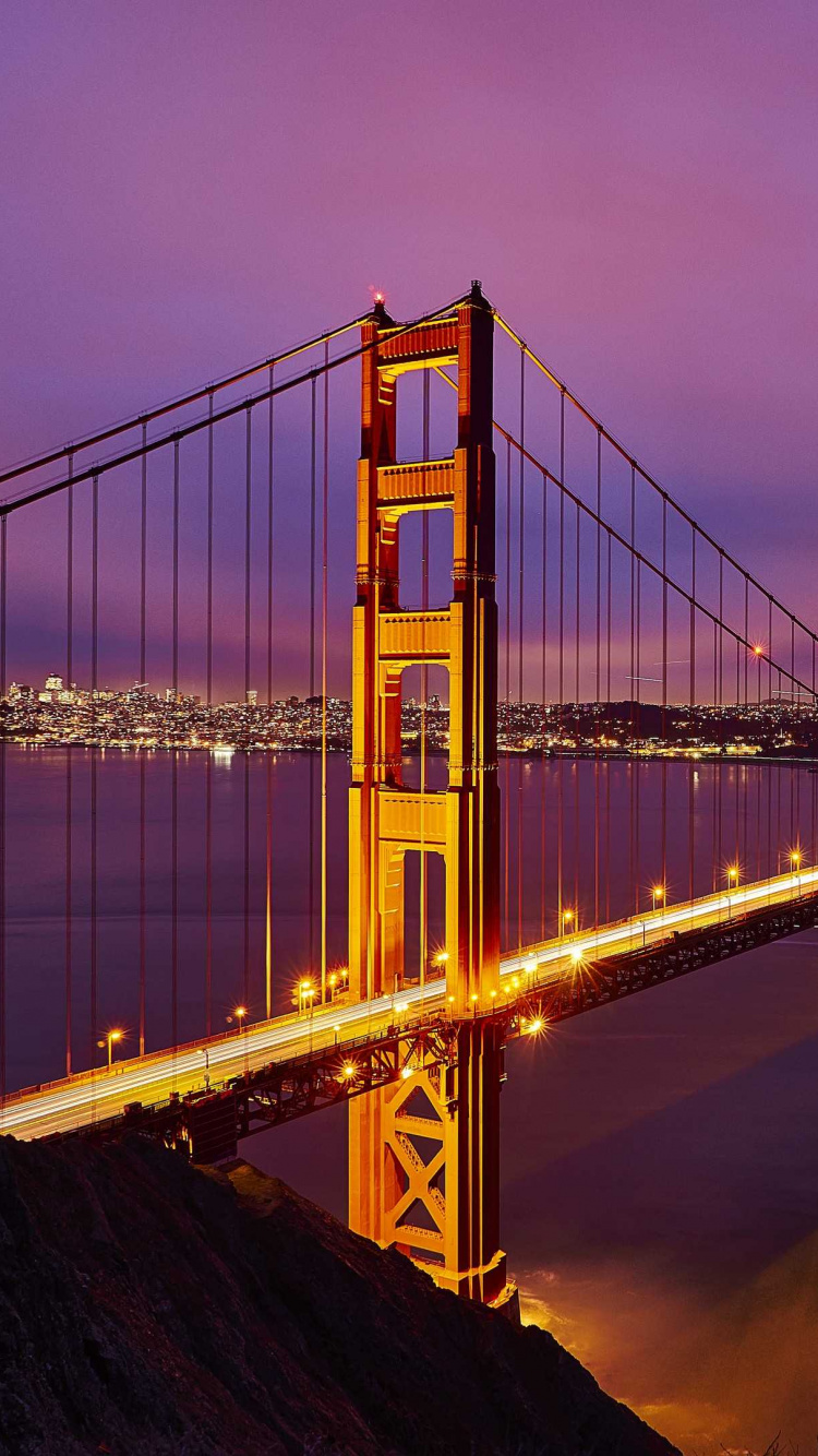 Golden Gate Bridge San Francisco Kalifornien. Wallpaper in 750x1334 Resolution