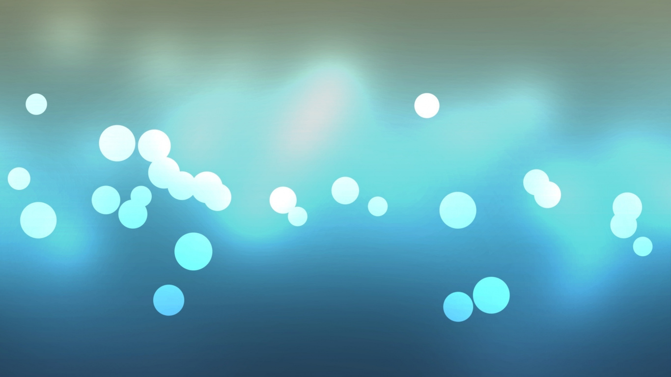 Lumières Bokeh Bleues et Blanches. Wallpaper in 1366x768 Resolution