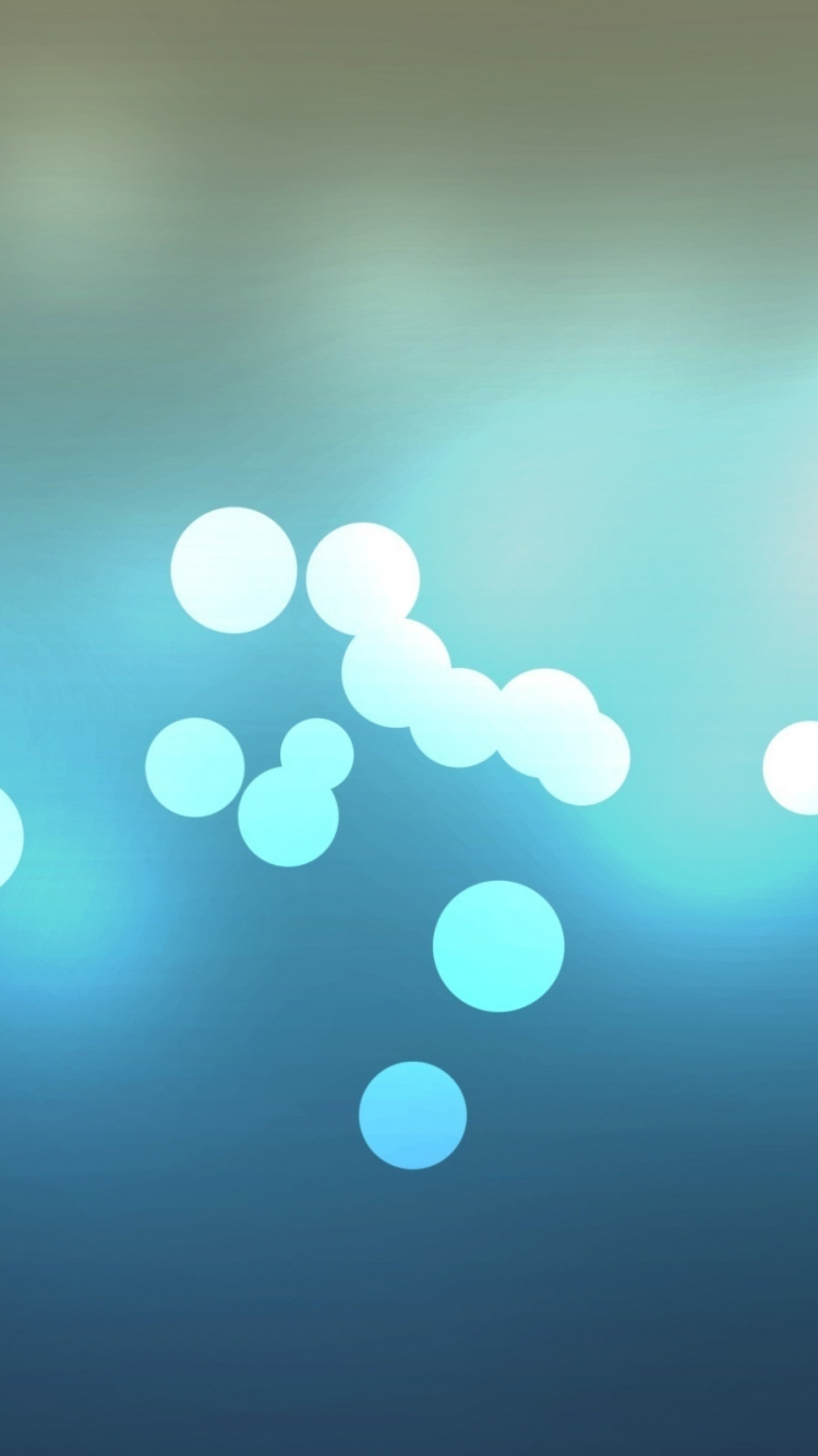 Blaue Und Weiße Bokeh-Lichter. Wallpaper in 750x1334 Resolution