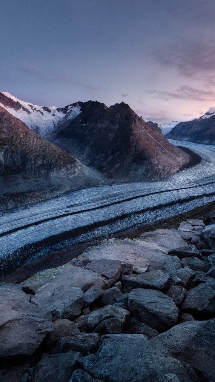 la Reducción de Los Glaciares de Montaña, Alpes, Montaña, Glaciar, Paisaje Natural. Wallpaper in 720x1280 Resolution