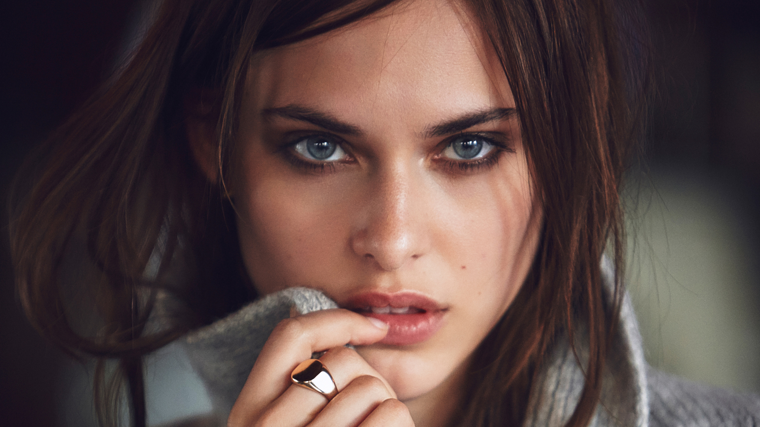 Lana Zakocela, Model, Face, Hair, Lip. Wallpaper in 2560x1440 Resolution